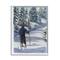 Stupell Industries Winter Snow Hiking Man Forest Trek Pine Trees Framed Wall Art